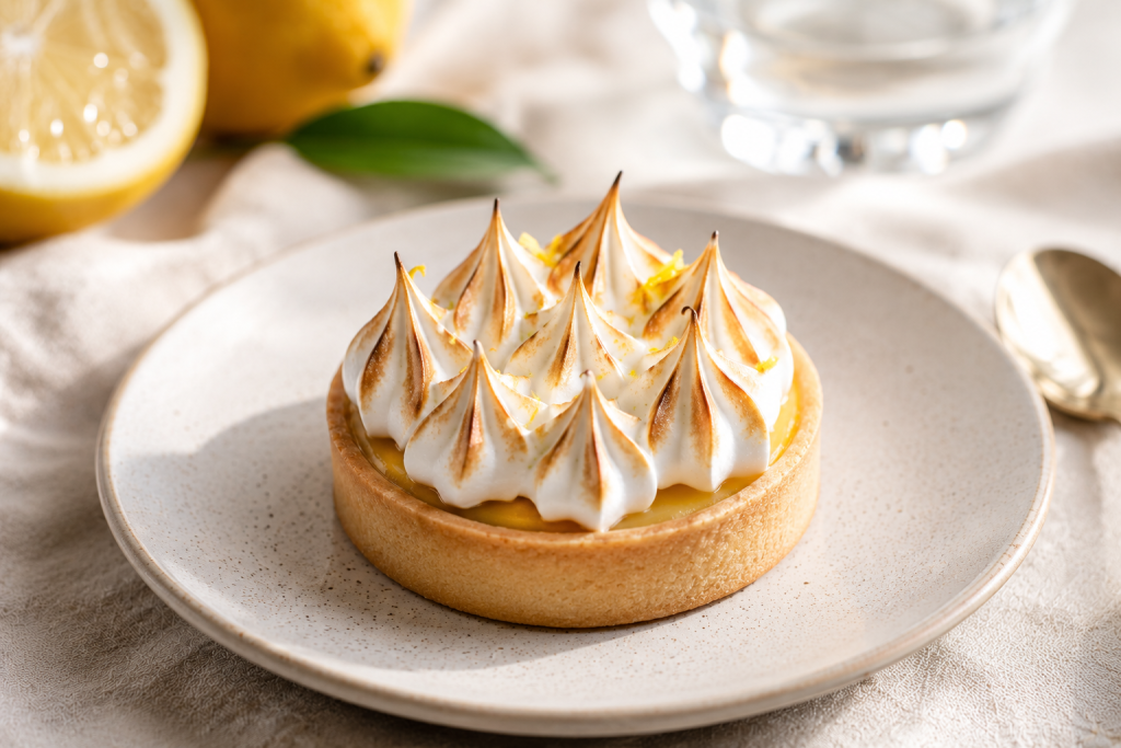 Dessert maison traiteur à emporter dans le Golfe de Saint-Tropez Tarte citron meringuée